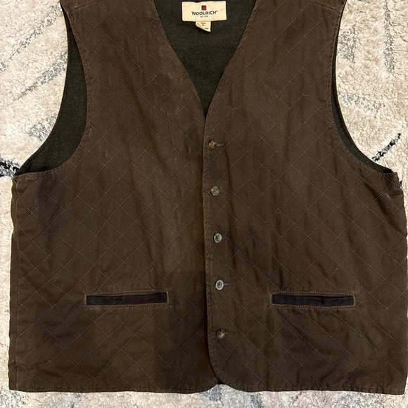 Woolrich Other - Woolrich Vest‎ Mens XL Brown Saddle Quilted Flannel Lined Hunting Outdoors